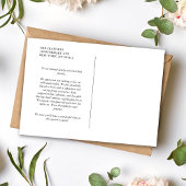 Boho Minimalistisch Emerald Wedding Vielen Dank Postkarte