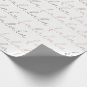 Boho Minimalistisch Falala Pink Wrapping Paper She Geschenkpapier (Ecke)