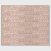 Boho Minimalistisch Falala Pink Wrapping Paper She Geschenkpapier (Flach)
