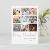 Boho Minimalistisch Frohe Weihnachten 10 Foto Coll (Stehend Vorderseite)