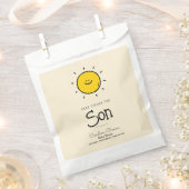 Boho Minimalistisch hier kommt die Kinderdusche Geschenktütchen (Ausgeschnitten)