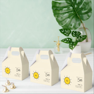 Boho Minimalistisch hier kommt die Sun Baby Dusche Geschenkschachtel