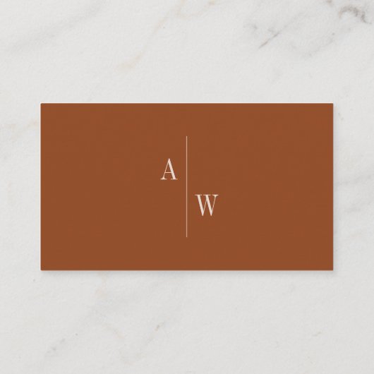 Boho Minimalistisch Hochzeitsempfang Platzkarten (Rückseite)