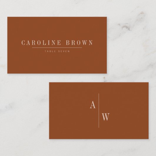 Boho Minimalistisch Hochzeitsempfang Platzkarten (Vorne/Hinten)