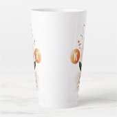 Boho Minimalistisch Initial Latte Tasse (Vorderseite)