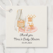 Boho Minimalistisch Kinderzimmer Girl Babydusche Geschenkanhänger (Vorderseite)