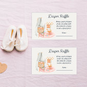 Boho Minimalistisch Kinderzimmer Girl Diaper Raffl Begleitkarte