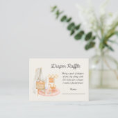 Boho Minimalistisch Kinderzimmer Girl Diaper Raffl Begleitkarte (Stehend Vorderseite)