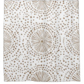 Boho Minimalistisch Mandala Duschvorhang (Vorderseite)