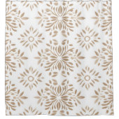 Boho Minimalistisch Mandala Duschvorhang (Vorderseite)