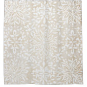 Boho Minimalistisch Mandala Duschvorhang (Vorderseite)