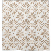 Boho Minimalistisch Mandala Duschvorhang (Vorderseite)