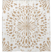 Boho Minimalistisch Mandala Duschvorhang (Vorderseite)