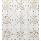 Boho Minimalistisch Mandala Duschvorhang (Vorderseite)