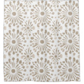 Boho Minimalistisch Mandala Duschvorhang (Vorderseite)