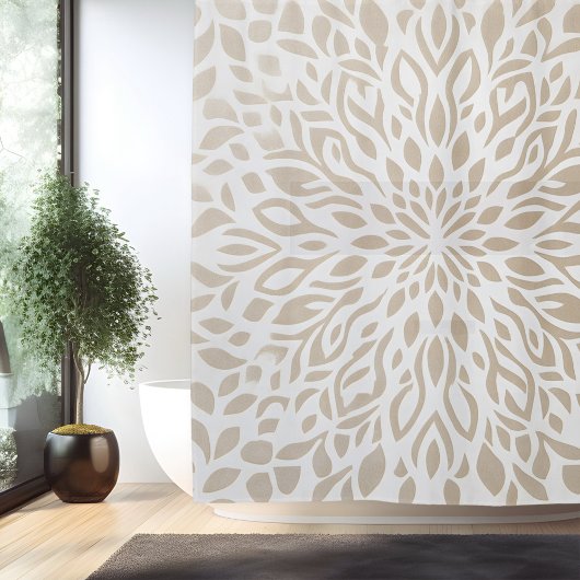 Boho Minimalistisch Mandala Duschvorhang