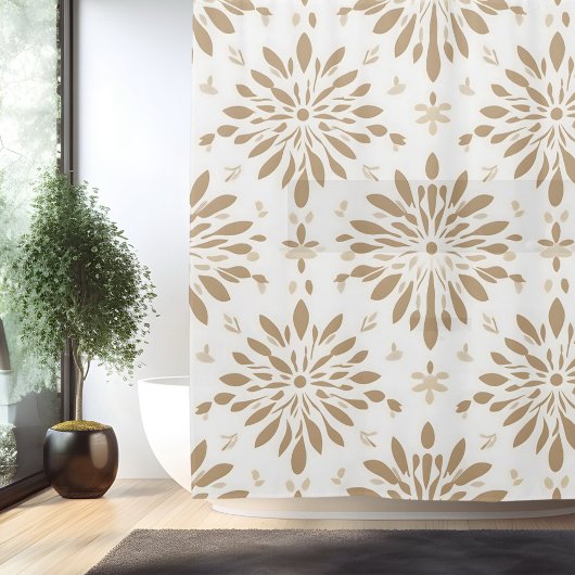 Boho Minimalistisch Mandala Duschvorhang