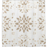 Boho Minimalistisch Mandala Duschvorhang (Vorderseite)