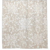 Boho Minimalistisch Mandala Duschvorhang (Vorderseite)