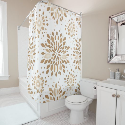 Boho Minimalistisch Mandala Duschvorhang (Beispiel)
