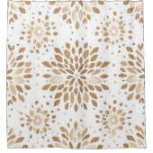 Boho Minimalistisch Mandala Duschvorhang (Vorderseite)