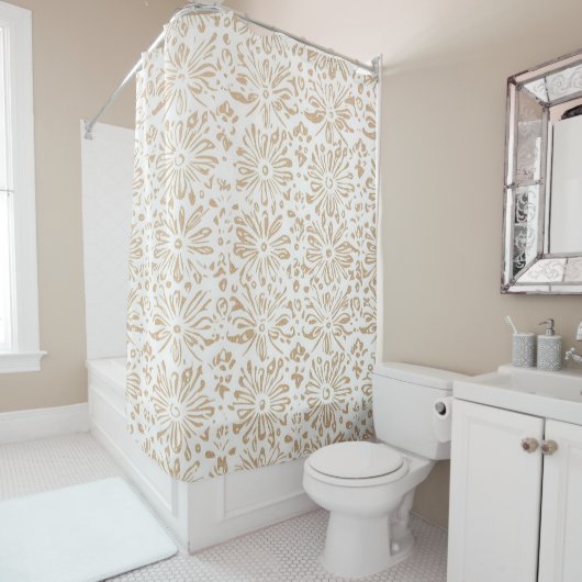 Boho Minimalistisch Mandala Duschvorhang (Beispiel)