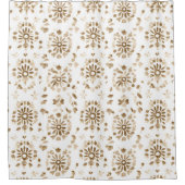 Boho Minimalistisch Mandala Duschvorhang (Vorderseite)