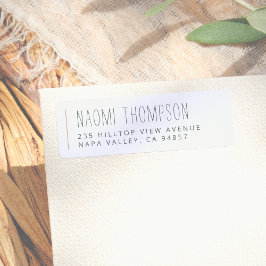 Boho Minimalistisch Name und Anschrift