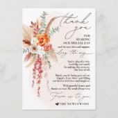 Boho Minimalistisch Napkin Dankeschön-Karte Menükarte (Vorderseite)