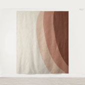 Boho Minimalistisch Natural Beige Stone Wandteppich (Vorderseite)