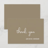 Boho Minimalistisch neutrale Hochzeit Dankeschön-K Einladung (Vorne/Hinten)