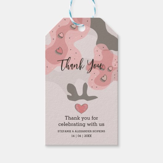 Boho Minimalistisch Script | Begrüßung Geschenkanhänger (Vorderseite)