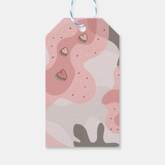 Boho Minimalistisch Script | Begrüßung Geschenkanhänger (Rückseite)