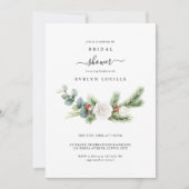 Boho Minimalistisch Script Evergreen Brautparty Einladung (Vorderseite)