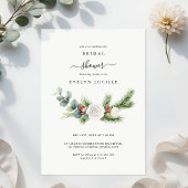 Boho Minimalistisch Script Evergreen Brautparty Einladung