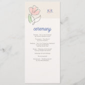 Boho Minimalistisch Spring Floral Wedding Programm (Vorderseite)