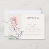 Boho Minimalistisch Spring Floral Wedding RSVP Karte (Vorderseite)