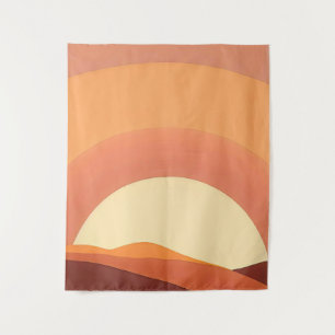BOHO MINIMALISTISCH SUNSET WANDTEPPICH