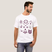Boho Minimalistisch T - Shirt - Moderne Kunst (Vorne ganz)