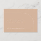 Boho Minimalistisch Tan Wedding Website Begleitkarte (Vorderseite)