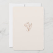 Boho Minimalistisch Terracotta Hochzeit Einladung (Rückseite)