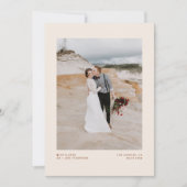 Boho Minimalistisch Typografie Terracotta Elopemen Ankündigung (Vorderseite)