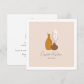 Boho Minimalistisch Vases Brautparty Square Einladung (Vorne/Hinten)