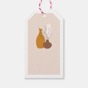 Boho Minimalistisch Vases Geschenk Tag Platzkarte Geschenkanhänger
