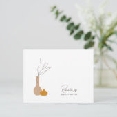 Boho Minimalistisch Vases | Liegeanforderung + Wah Postkarte (Stehend Vorderseite)