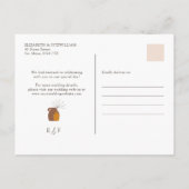 Boho Minimalistisch Vases Save the Date Ankündigungspostkarte (Rückseite)