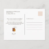 Boho Minimalistisch Vases Save the Date Ankündigungspostkarte (Rückseite)