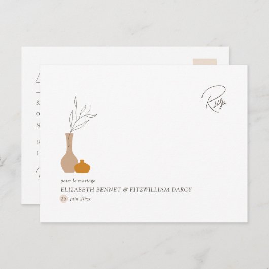 Boho Minimalistisch Vases | UAwg Postkarte (Vorne/Hinten)