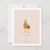 Boho Minimalistisch Vases Wedding Dankeskarte (Vorderseite)