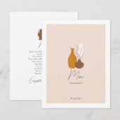Boho Minimalistisch Vases Wedding Dankeskarte (Vorne/Hinten)